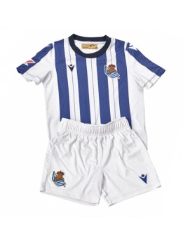 Real Sociedad Dječji Domaci Dres kompleti 2025-26 Kratak Rukavima (+ kratke hlače)